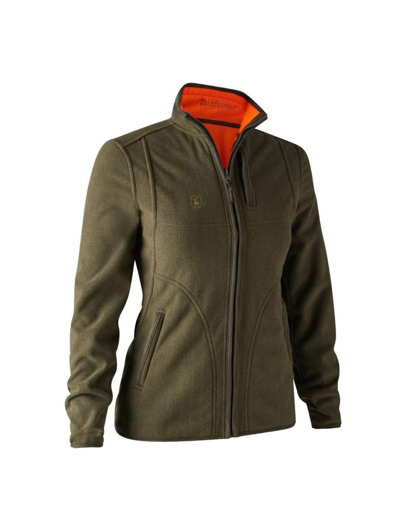 Lady Pam Bonded Fleecejacke Graphite Green Melange/36