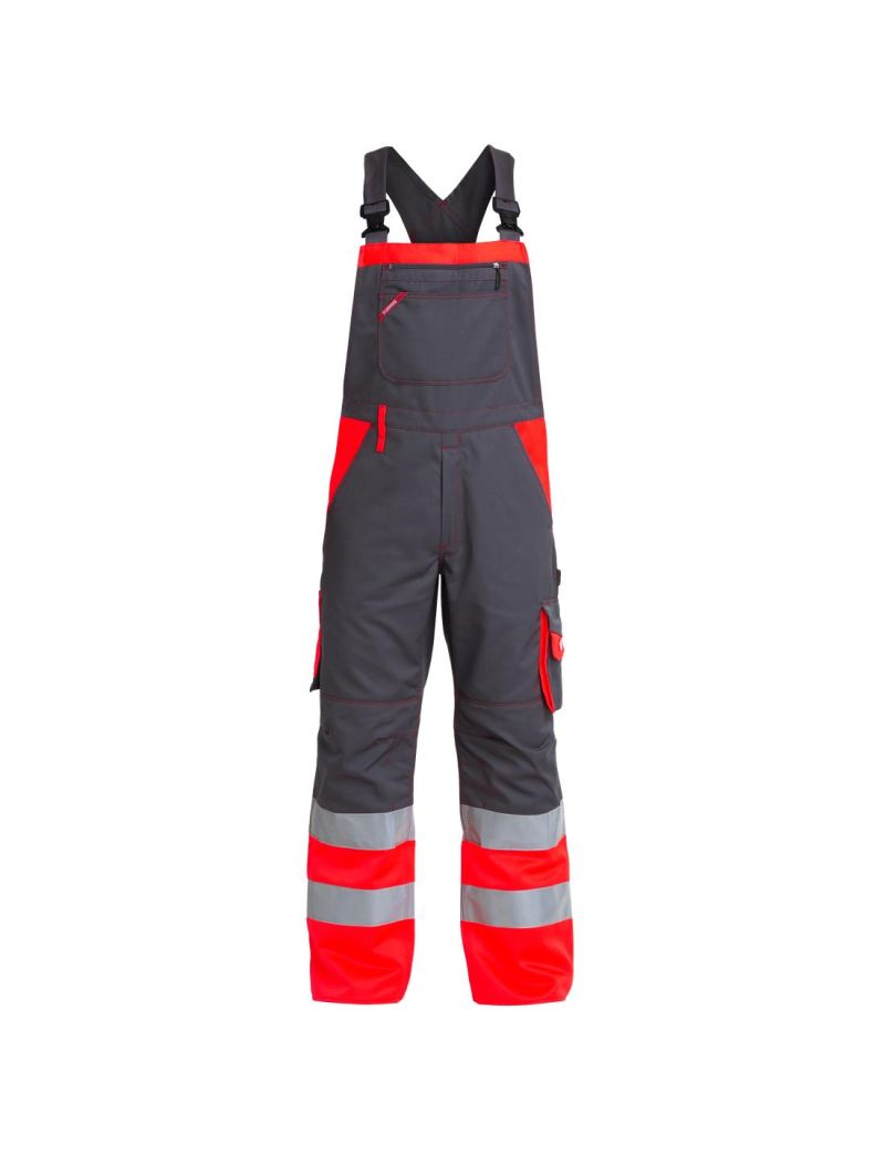 Safety EN ISO 20471 Latzhose mit seitlichem Stretchkeil (3515-785)