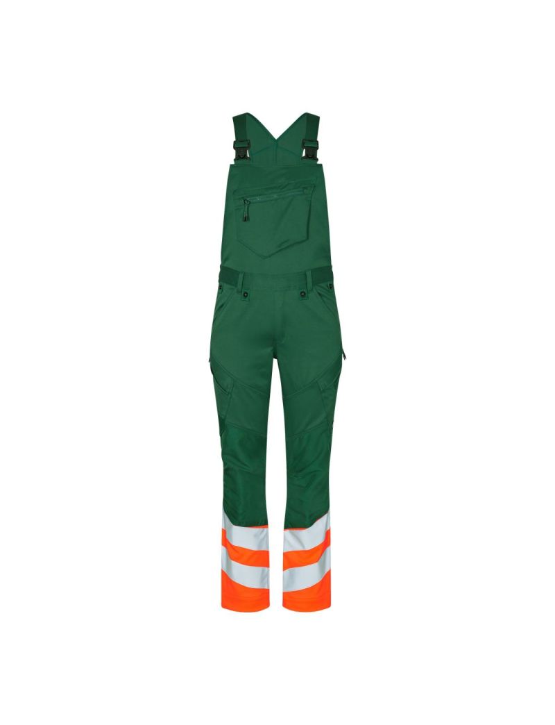 Safety Light Latzhose Grün/Orange/56