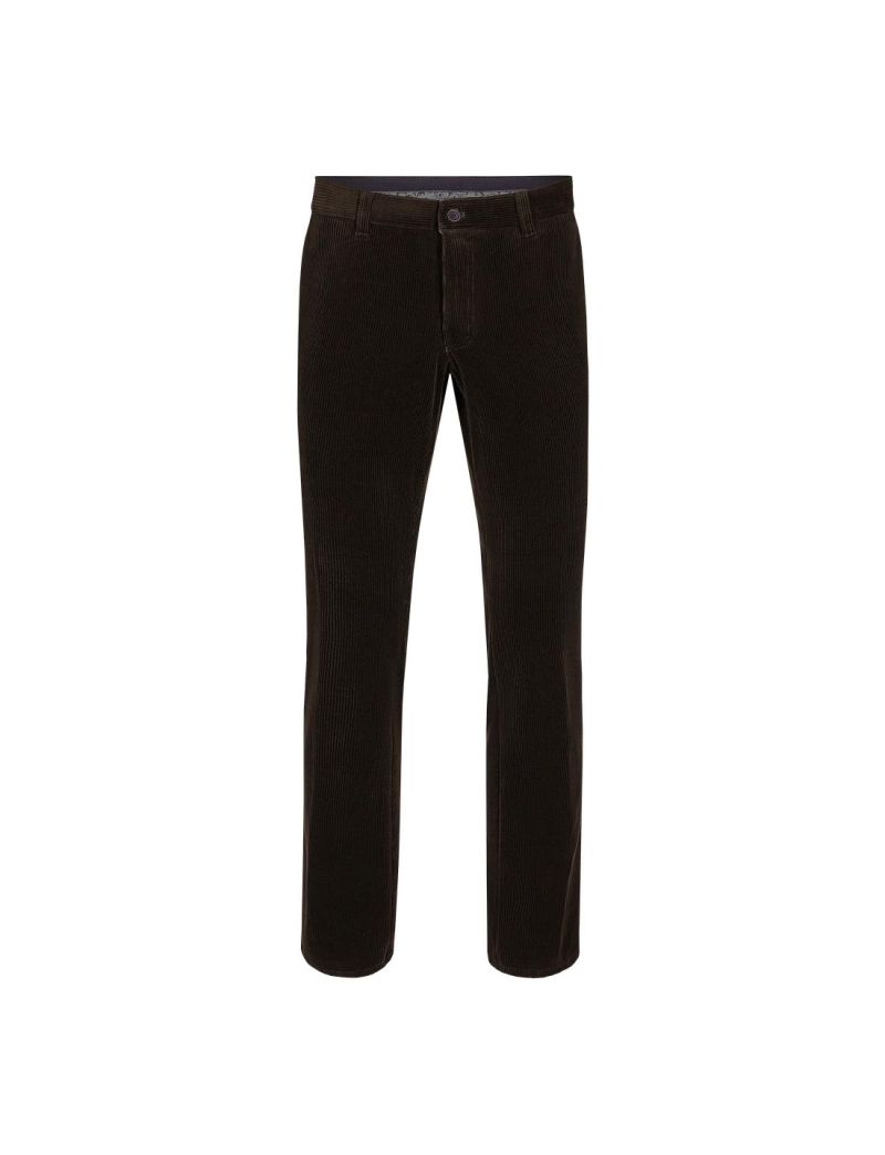 Klassische Cordhosen in Modern Fit Khaki/102