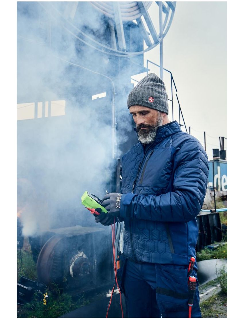 Venture Arbeitshosen mit verdeckte Knopfleiste Schwarz/Anthrazit Grau/74