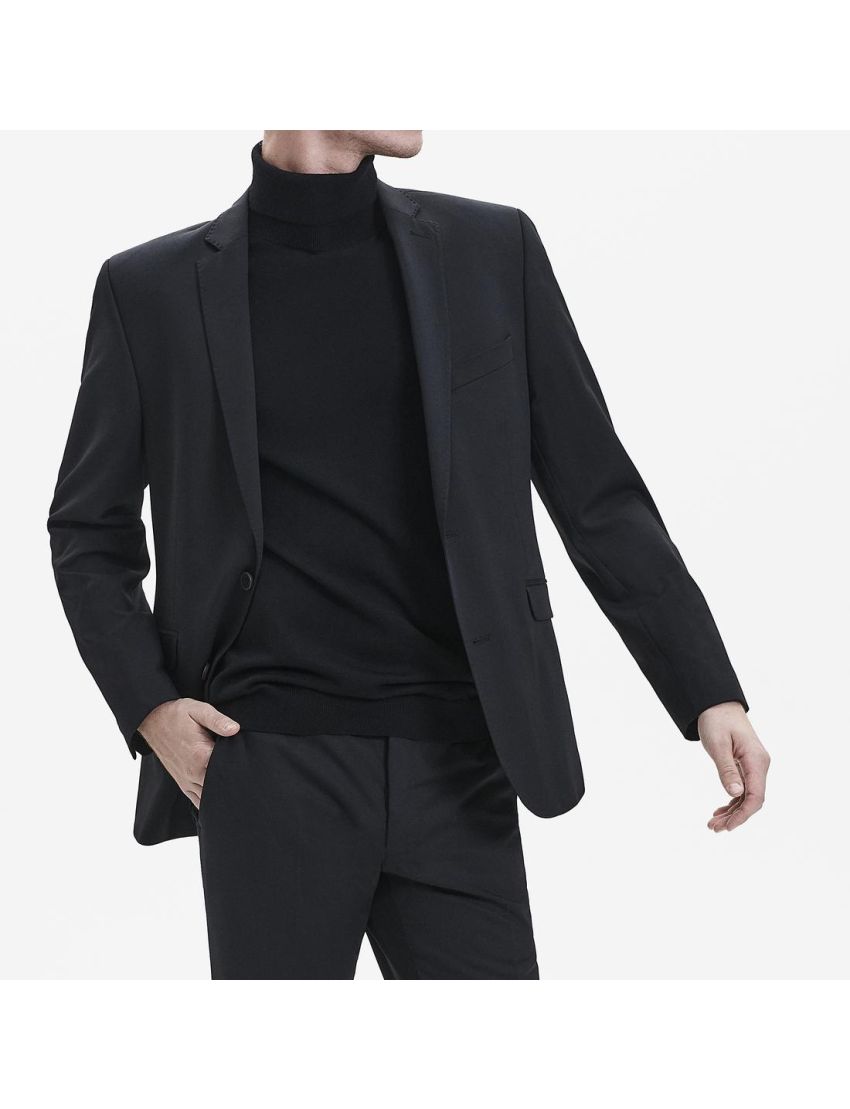 Wollblazer in Modern Fit Charcoal/102