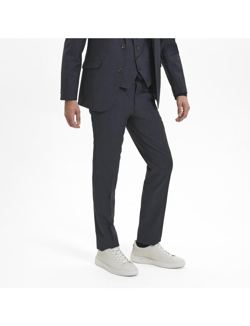 Wollhosen in Fitted Fit Navy/102