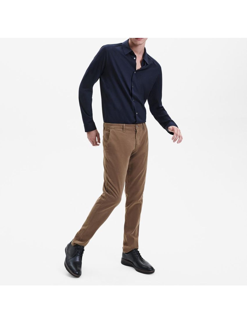 Baumwollhose in Fitted Fit Navy/23
