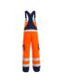 Safety EN ISO 20471 Light Latzhose mit seitlichem Stretchkeil